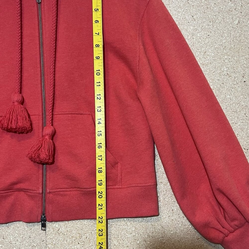 Cabi Deluxe Hoodie Jacket Size Small Women’s Orange Full Zipper Pockets Long Slv - Picture 5 of 8
